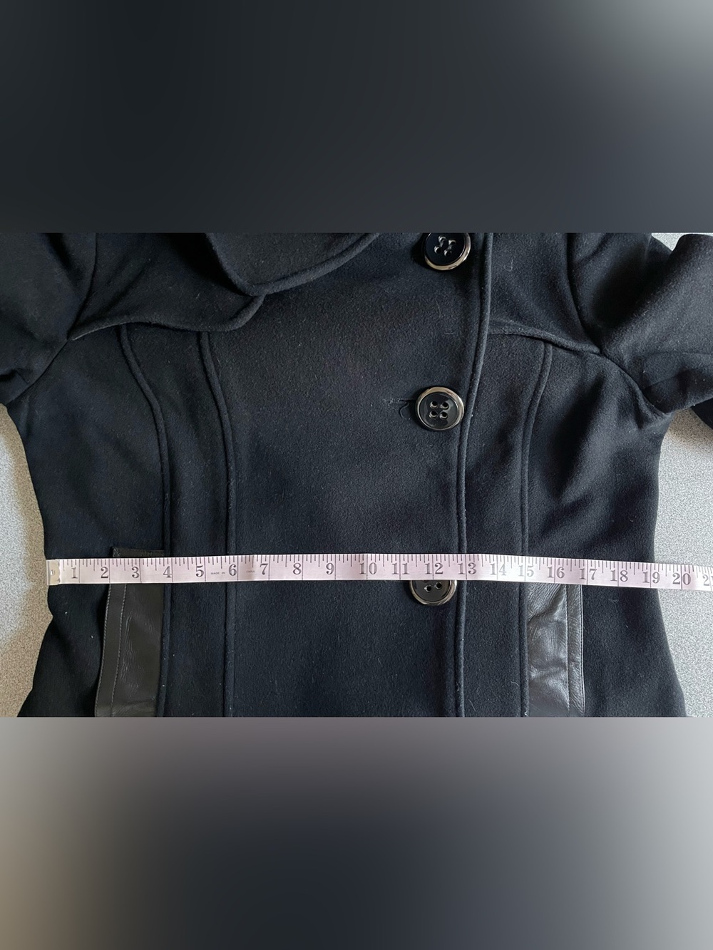 Mackage Black Button Wool Peacoat Size Large - Picture 11 of 16